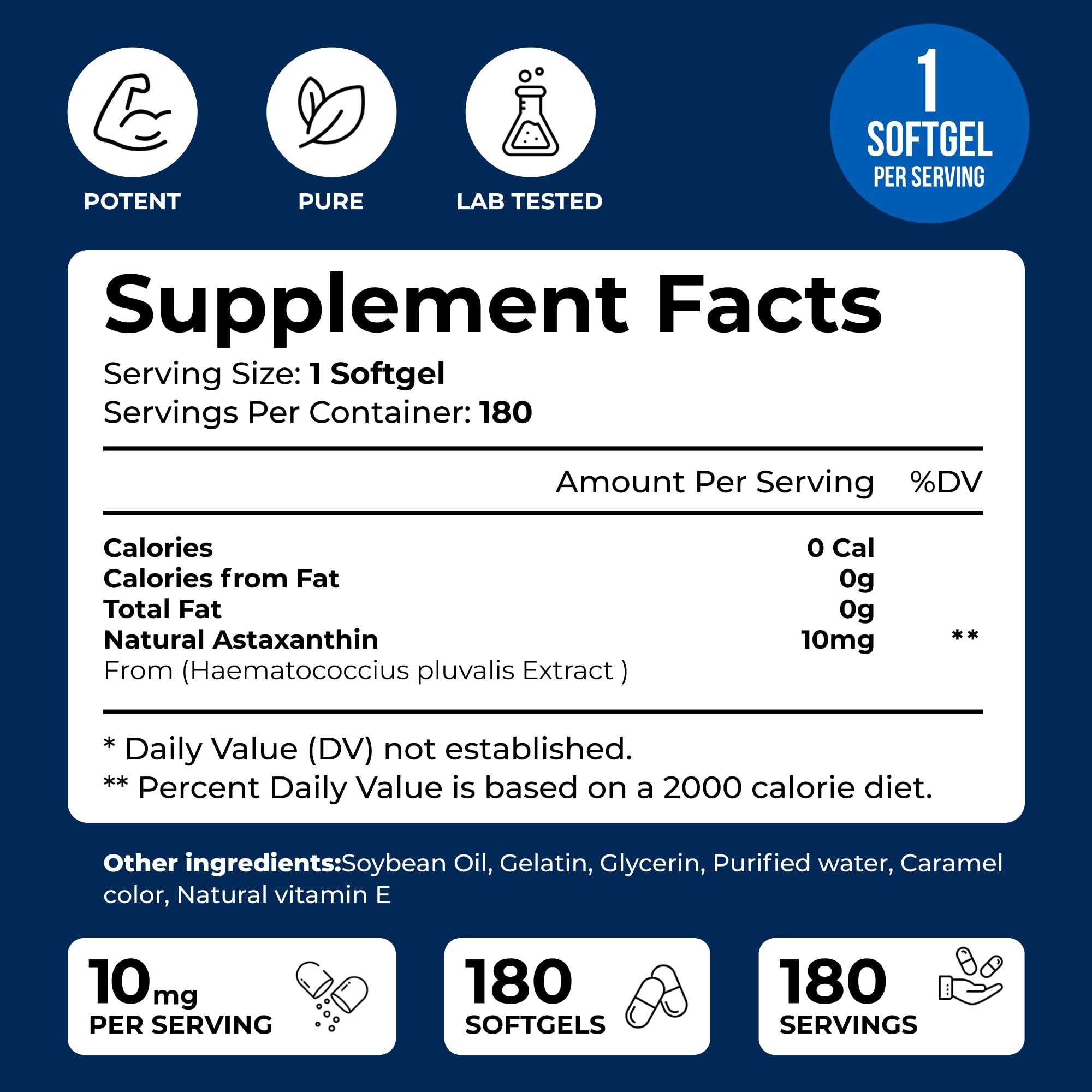 We Like Vitamins Astaxanthin softgels close-up showing natural antioxidant source