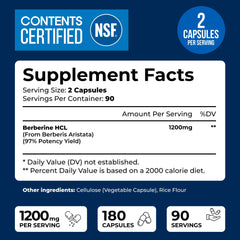 We Like Vitamins Berberine capsules visible inside the bottle