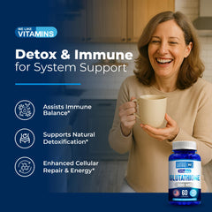 Ingredient overview of We Like Vitamins Glutathione showing L-Glutathione composition.