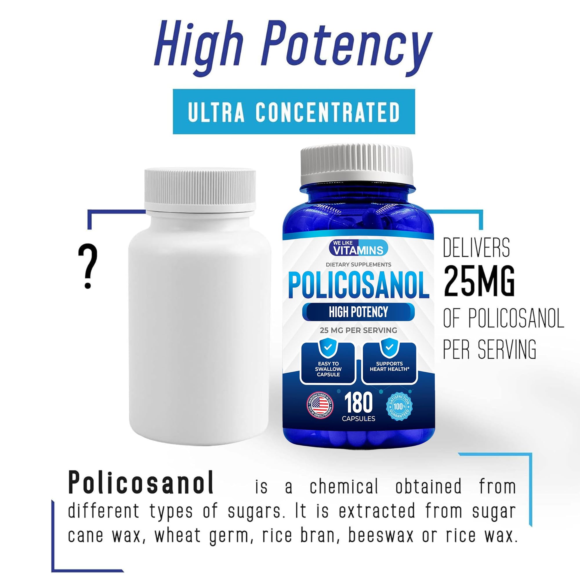 We Like Vitamins Policosanol ingredients sourcing map highlights global quality transparency.