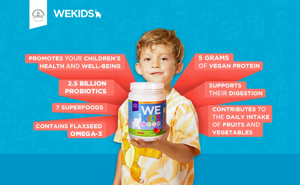 WE White Elephant We Kids chocolate powder in a ready-to-drink form supports busy mornings.