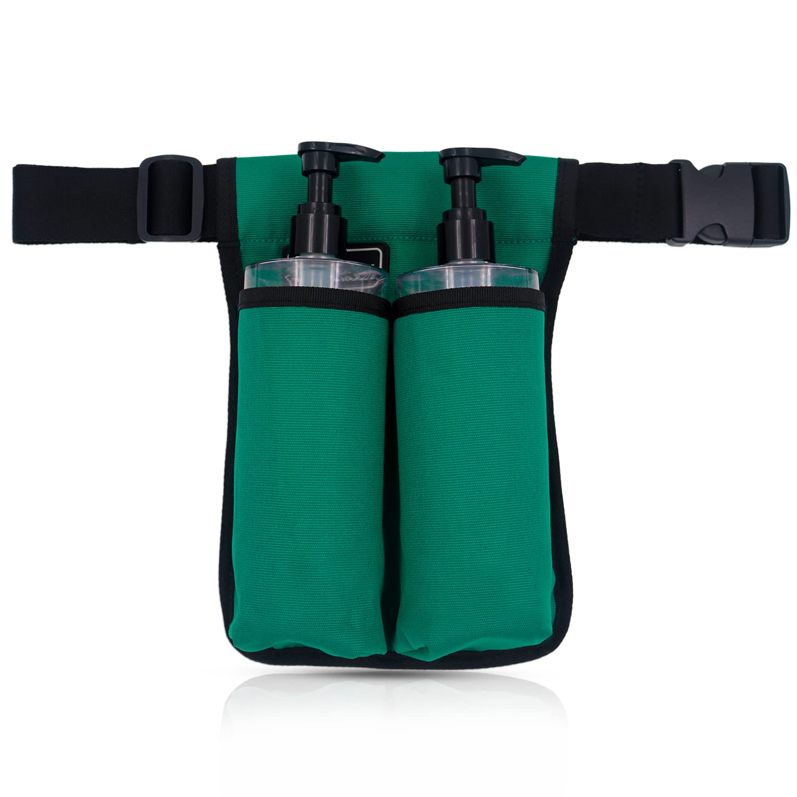 Wearwan massage oil holster bag with two pockets keeps bottles within reach during sessions
