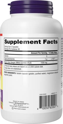 Webber Naturals ACV capsules close-up label showing the Mother culture.