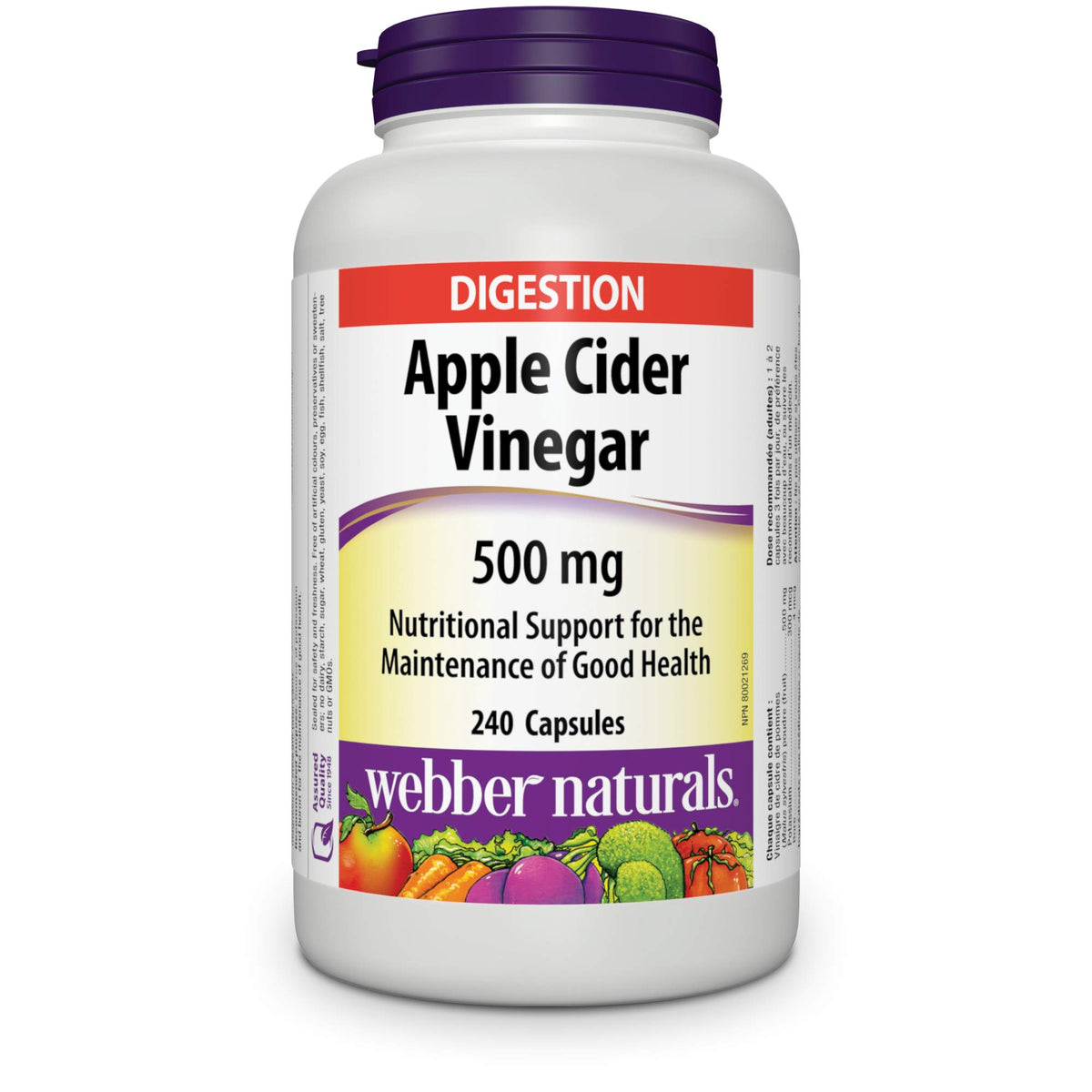 Webber Naturals bottle front view showing product name and benefits