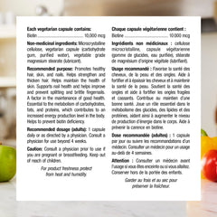 Packaging shot of Webber Naturals Biotin reveals the supplement's key vitamin role