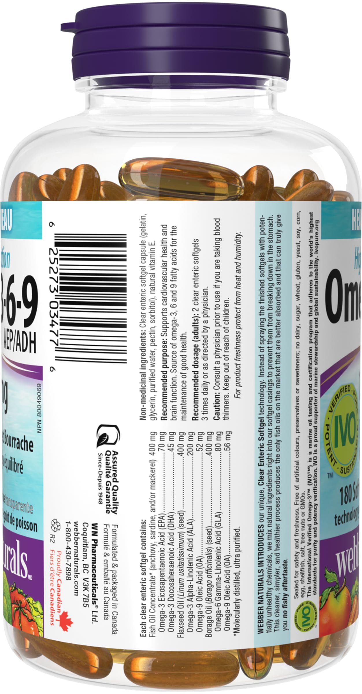 Webber Naturals bottle with spoon ready for daily use