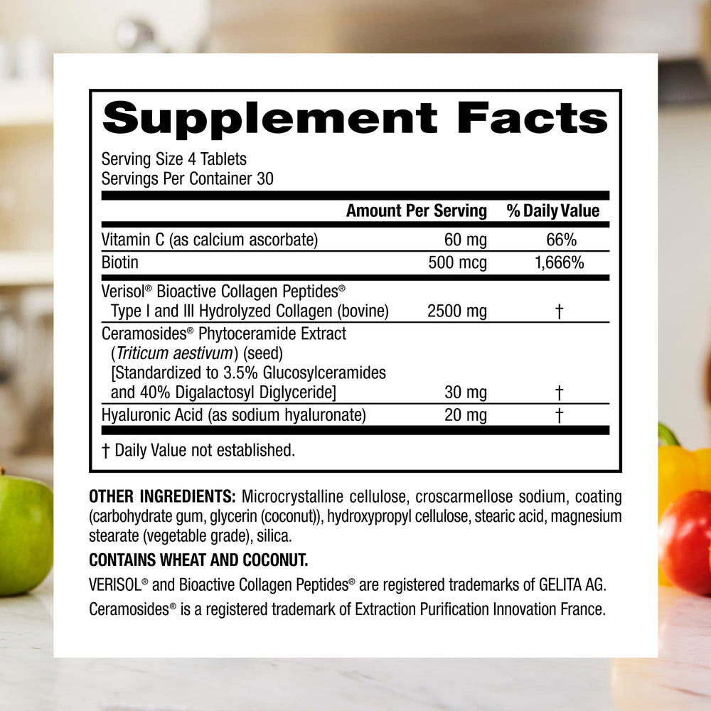 Webber Naturals Collagen30-ceramides image highlights ceramides supporting skin hydration.