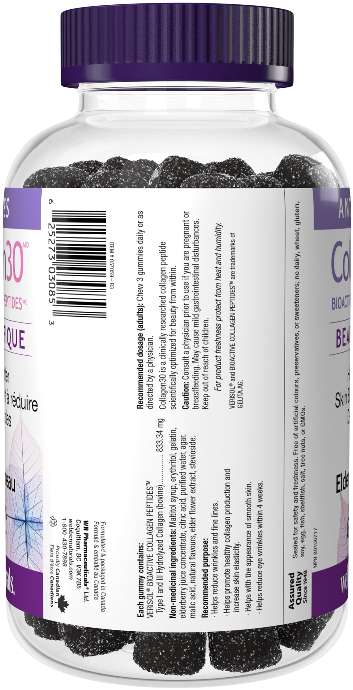 Webber Naturals Collagen30 packaging on a shelf