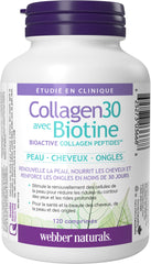 Webber Naturals Collagen30 tablets close-up, ready for daily consumption.