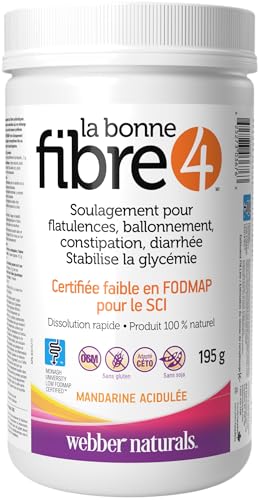 Webber Naturals Fibre 4 Tangerine glass mixing for smooth, gut-friendly beverage.