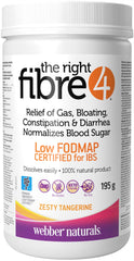 Webber Naturals Fibre 4 Tangerine powder tub supports gentle digestive regularity.