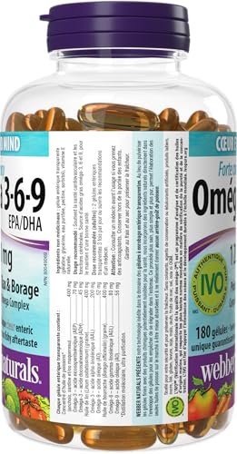 Certified packaging and quality seals on Webber Naturals Omega 3-6-9