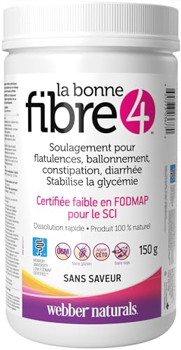 Webber Naturals Right Fibre4 unflavoured powder dissolves easily in beverages