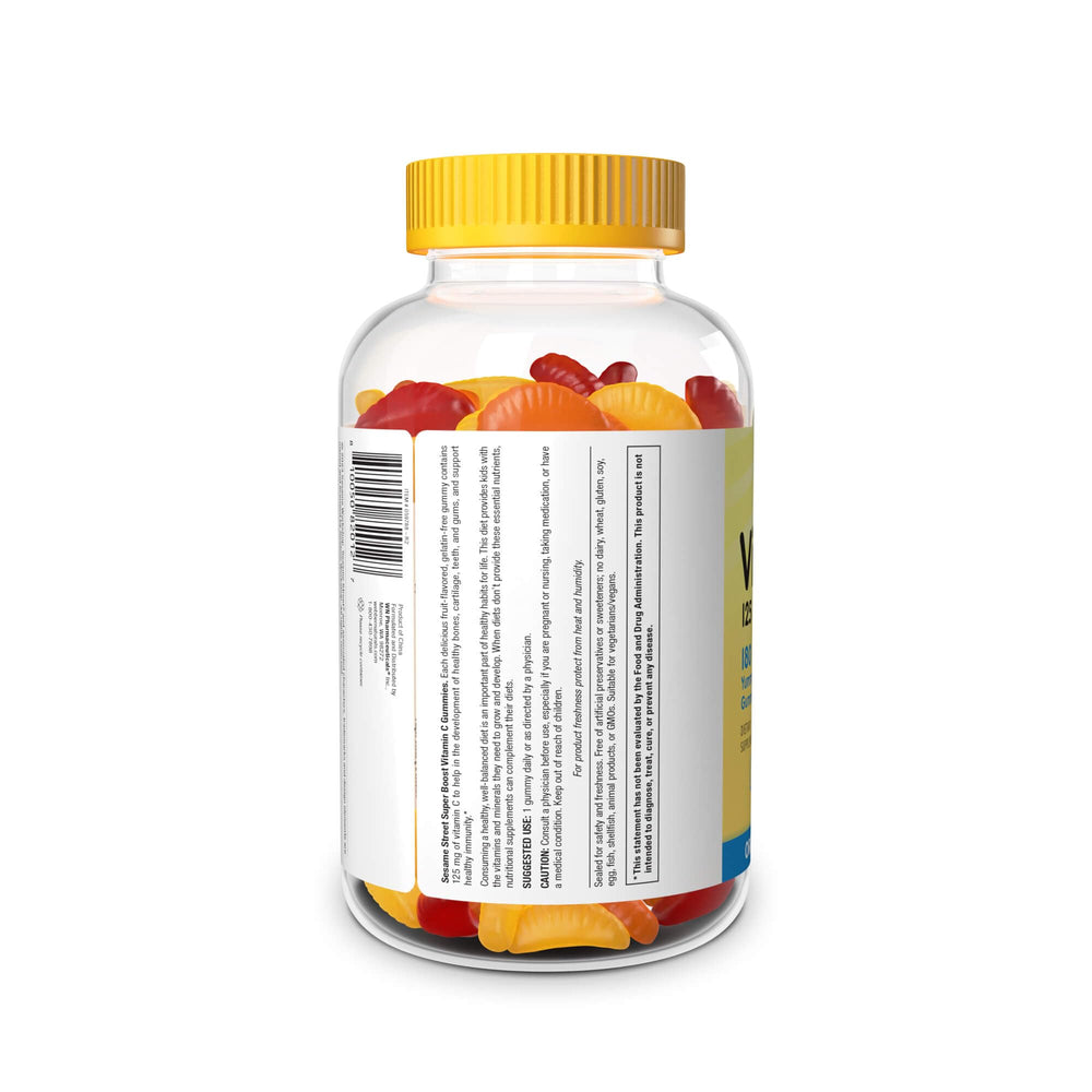 Naturally flavored orange, peach, and lemon gummies.