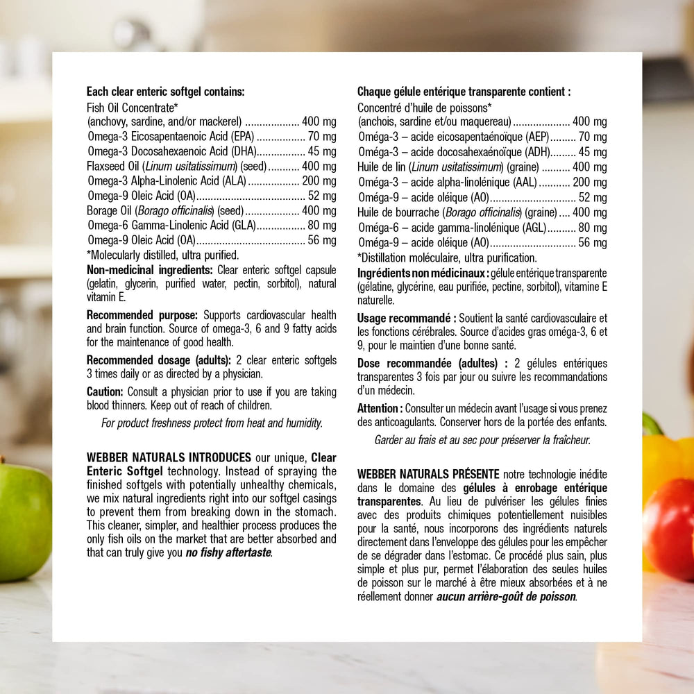 Pouring Webber Naturals softgel capsules conveys daily convenience
