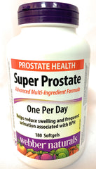 Webber Naturals Super Prostate softgels bottle for daily support