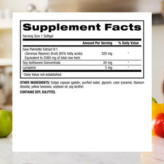 Webber Naturals Ultra Saw Palmetto Plus lycopene image highlighting antioxidant blend for overall wellness