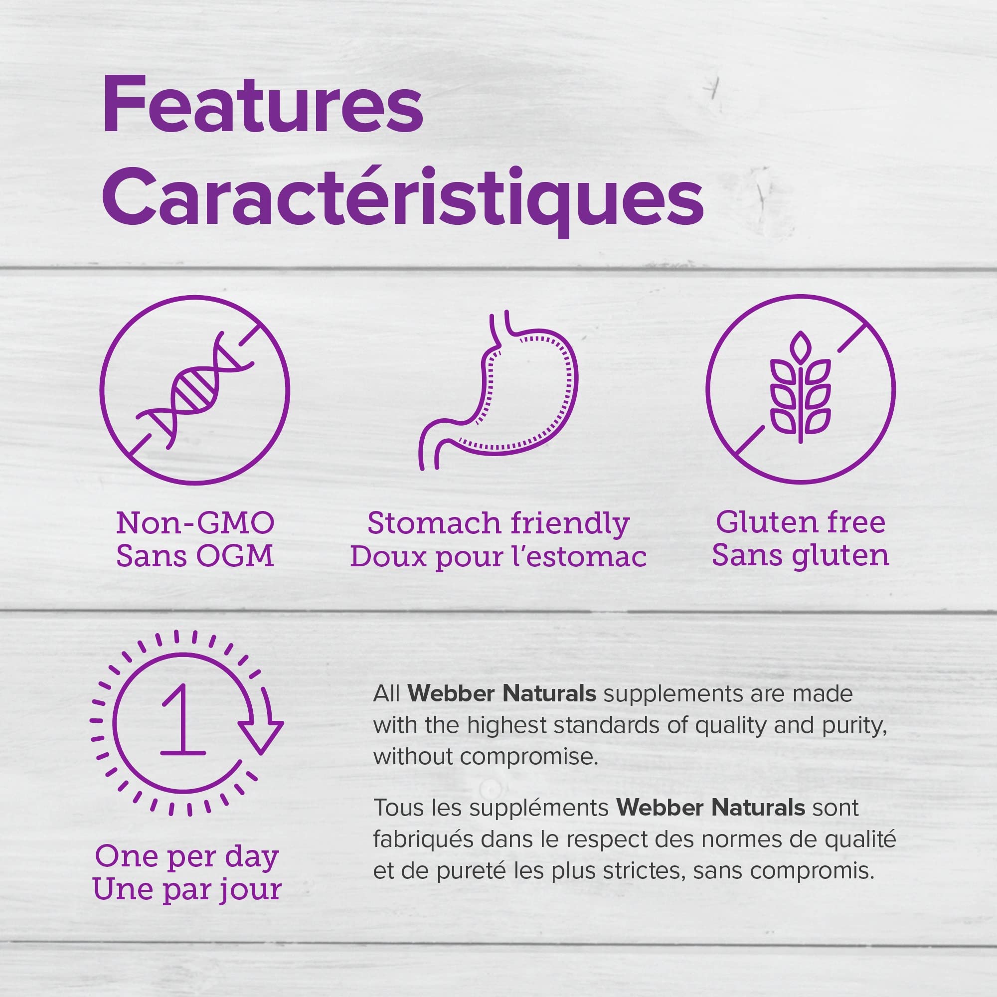 Webber Naturals capsules close-up, 1000 mg calcium ascorbate per capsule