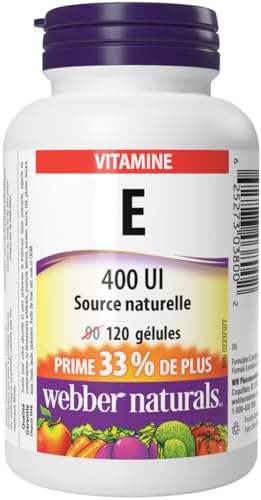 Capsules in hand showing Webber Naturals Vitamin E softgels for daily antioxidant support