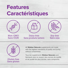 Label closeup of Webber Naturals Vitamin E softgels with 400 IU potency