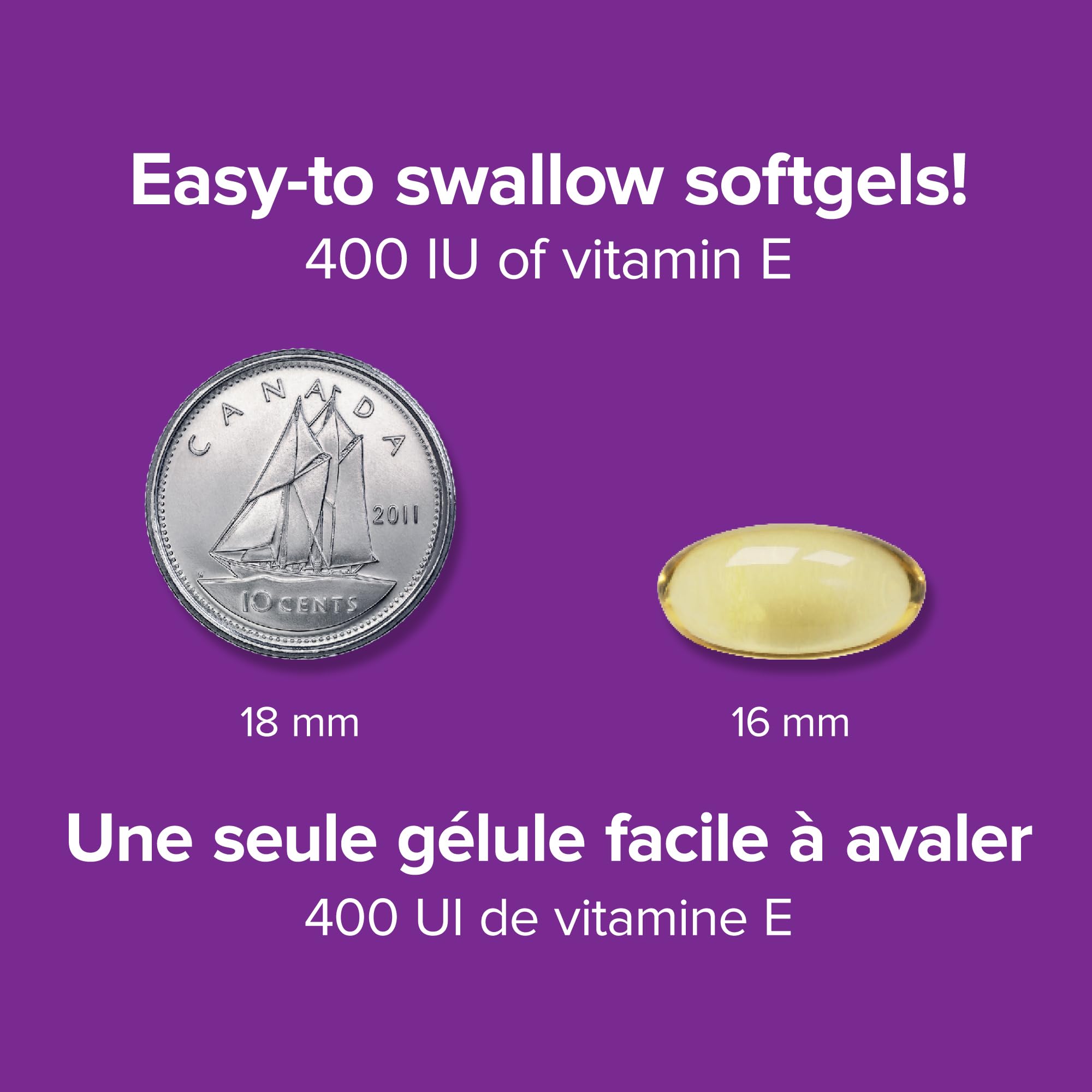 Closeup of Webber Naturals Vitamin E softgels showing natural-source antioxidant capsules