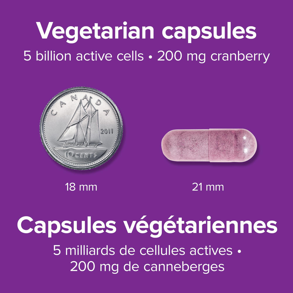 Webber Naturals Cranberry-infused probiotic with glass of water suggests easy hydration routine