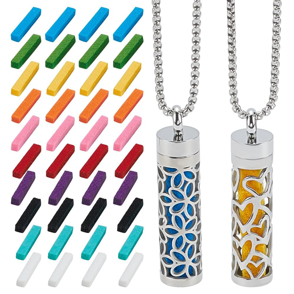 WEBEEDY diffuser necklace set with two styles for versatile wear.
