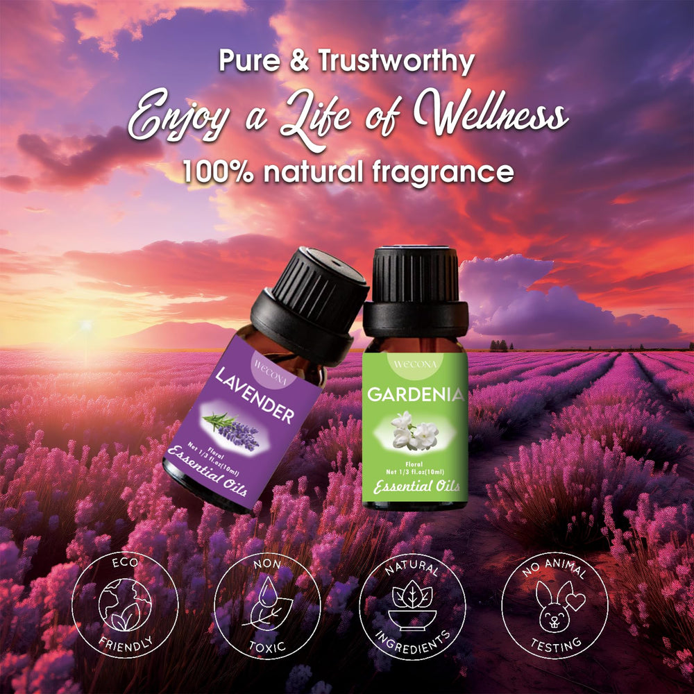 Wecona jasmine oil bottle 10ml for uplifting diffusers and candles.