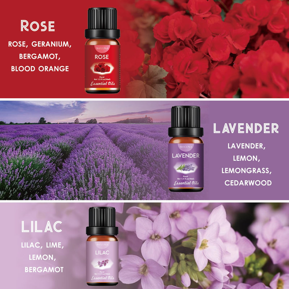 Wecona lavender oil bottle 10ml for calming diffusers and DIY candles.