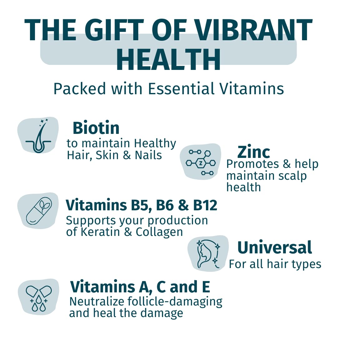 WEEM vegan biotin vitamins blend for vibrant hair and nails