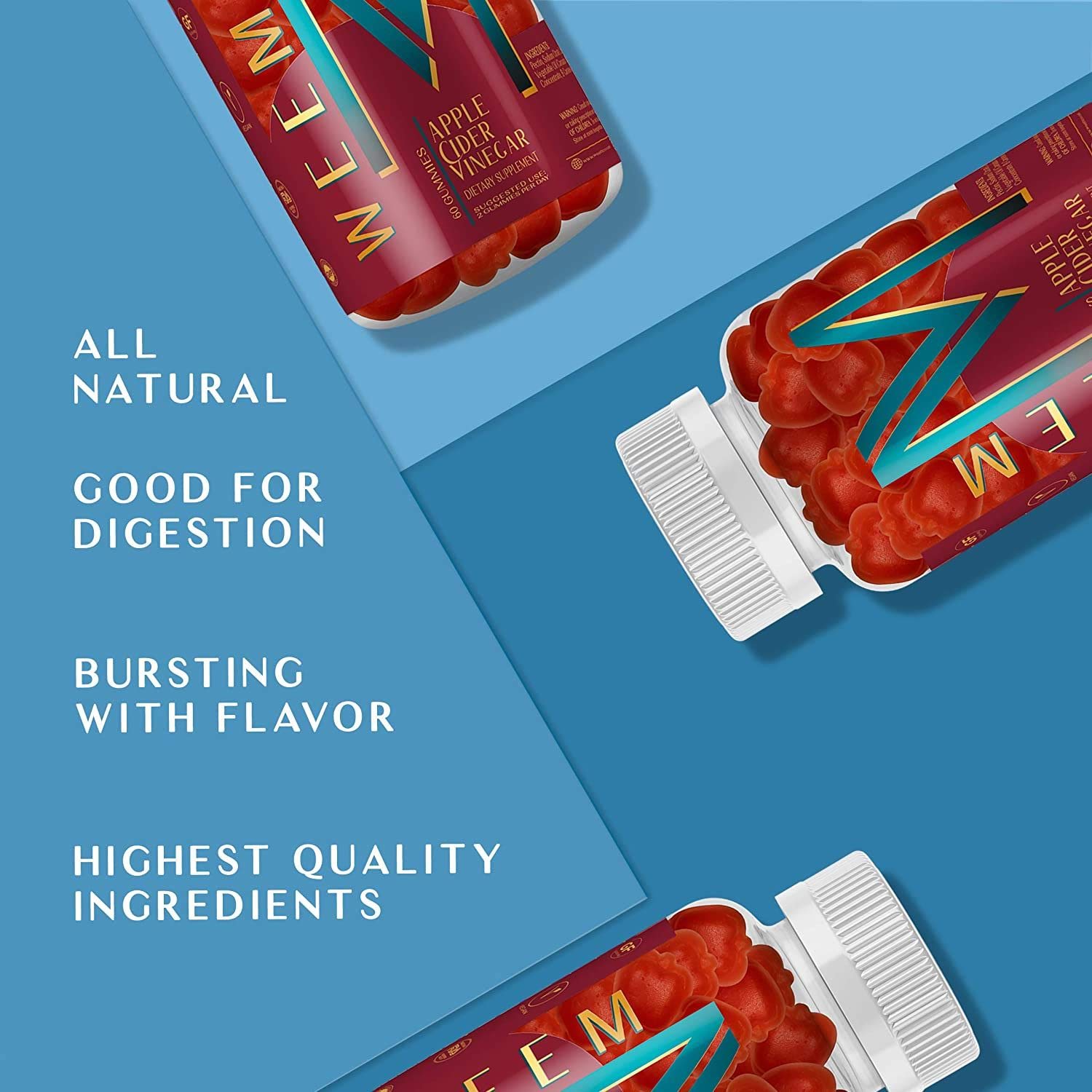 WEEM vegan gluten-free label highlights allergen-friendly choice for dieters.