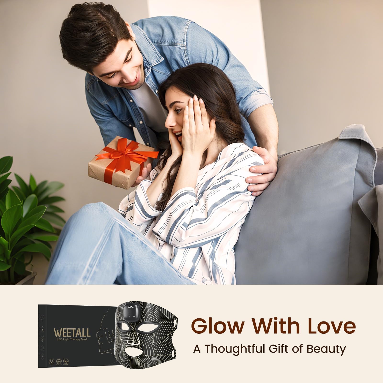 WEETALL home spa setup with mask for relaxing self-care