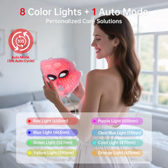 Weetall LED mask interior view with 150 LEDs for uniform light therapy.