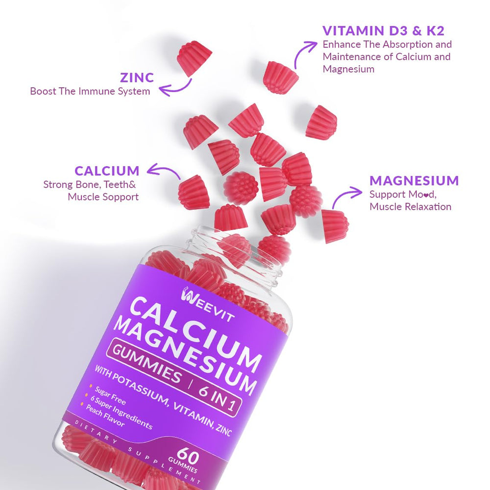 Weevit calcium D3-K2 illustration highlights calcium utilization.