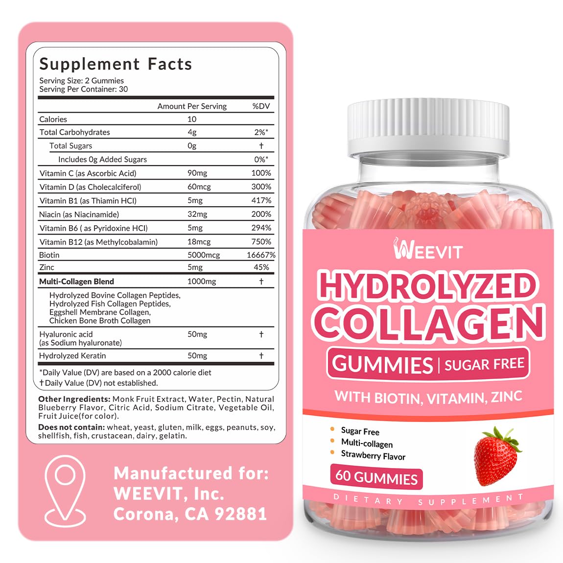 Close-up of gummies texture highlighting chewable, sugar-free collagen for everyday wellness.