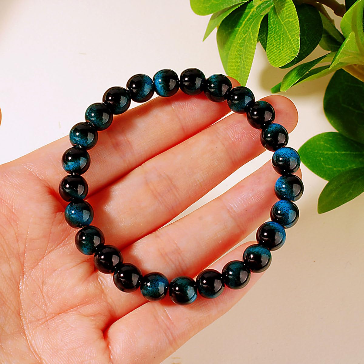 WEFRIN Evil Eye bracelet with jewelry cloth included for safe care.