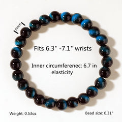WEFRIN Evil Eye bracelet close-up beads highlight natural stones and craftsmanship.