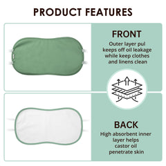 Wegreeco castor oil wrap showing adjustable strap for secure fit on kids.