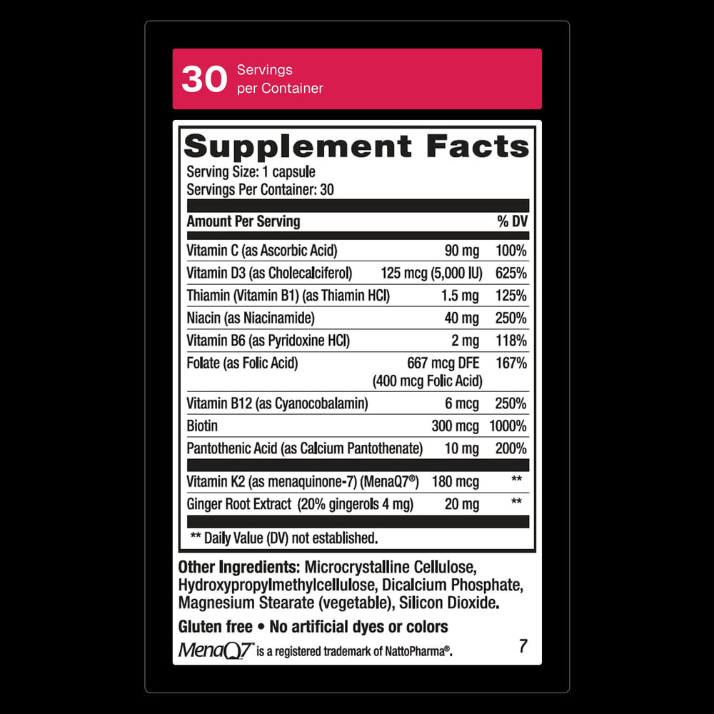 Weider Artery Health capsule closeup highlighting K2 and D3 ingredients for calcium guidance.