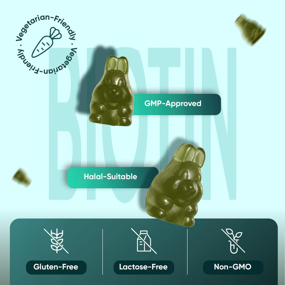 WeightWorld Biotin gummies vegetarian gluten-free label