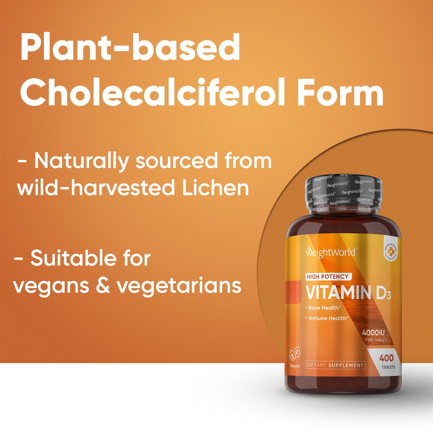 WeightWorld D3 high bioavailability tablet demonstrates efficient absorption.