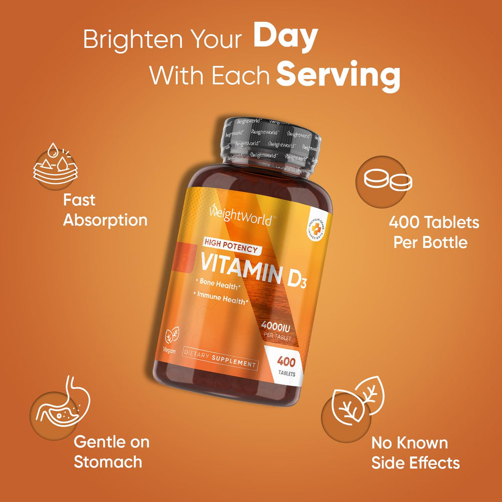 WeightWorld D3 non-GMO gluten-free allergen-free formula for clean daily use.