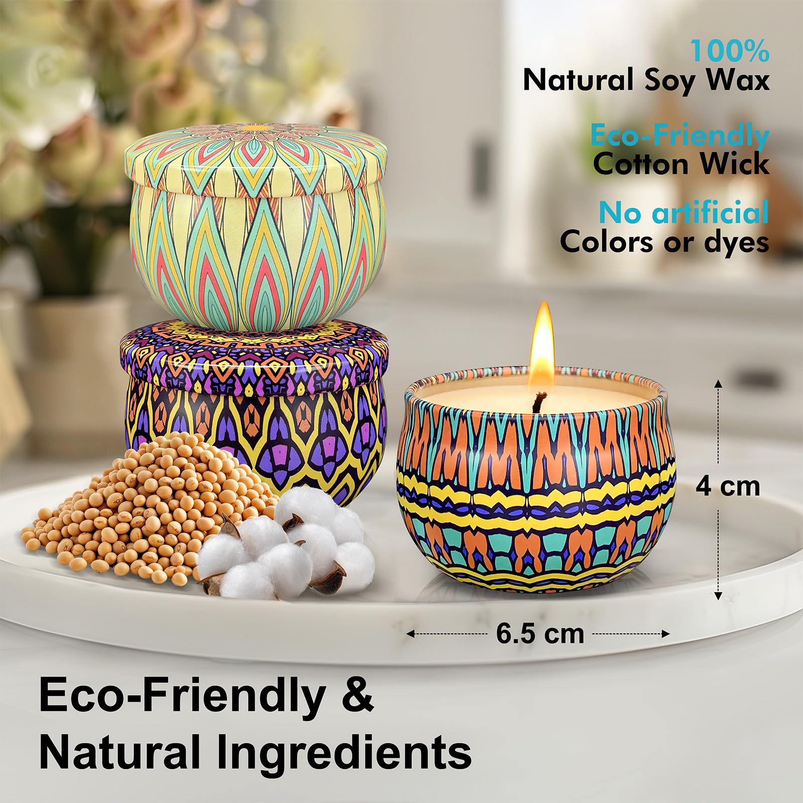 Weimingte candles with lead-free cotton wick for safe burn
