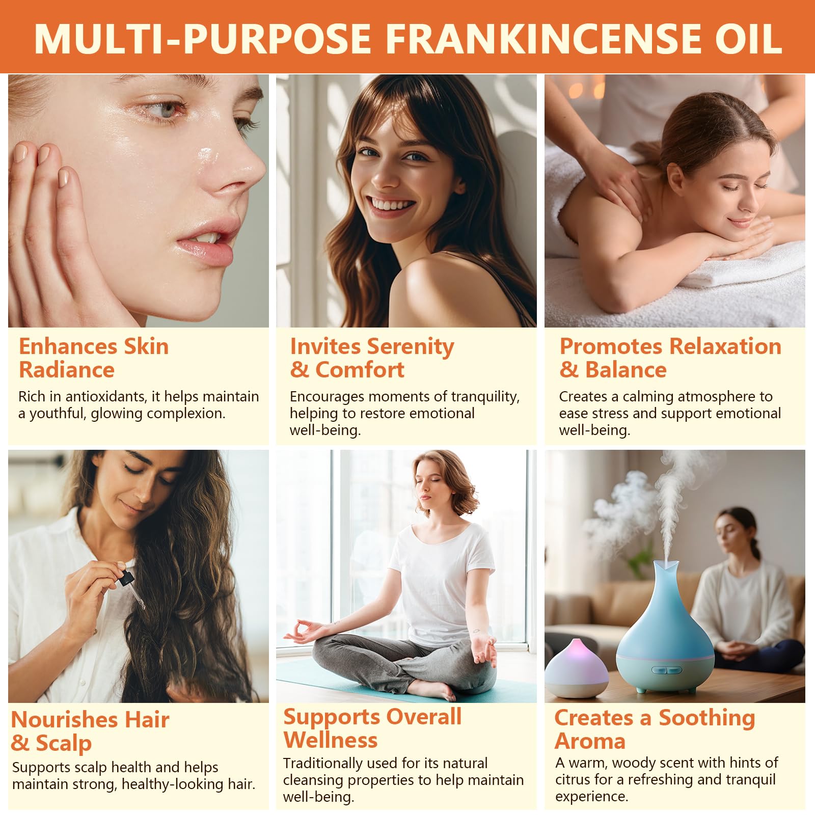 WeiWeiLa Frankincense diffuser setup for calming aromatherapy sessions.
