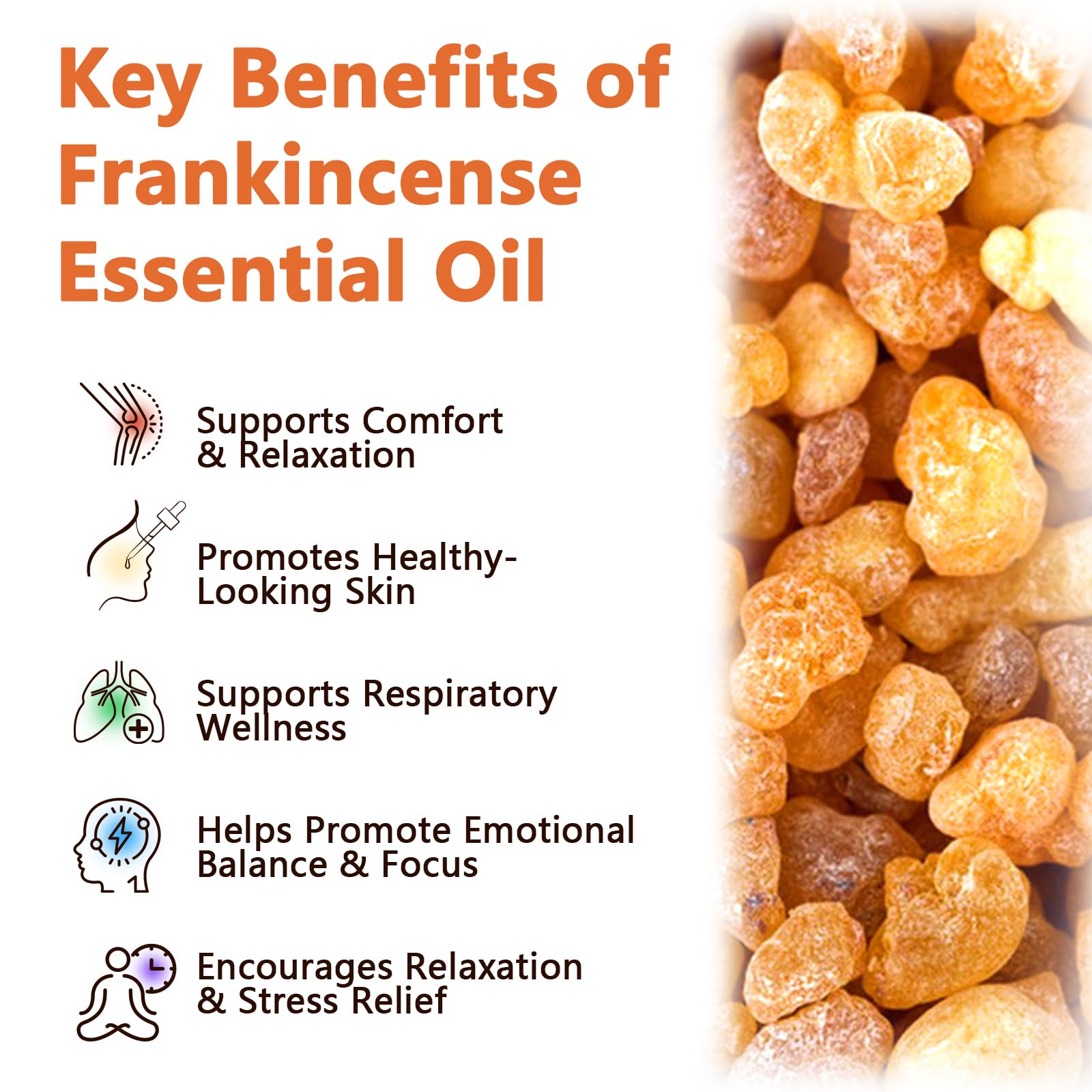 WeiWeiLa Pure Frankincense label with batch COA for transparent quality.