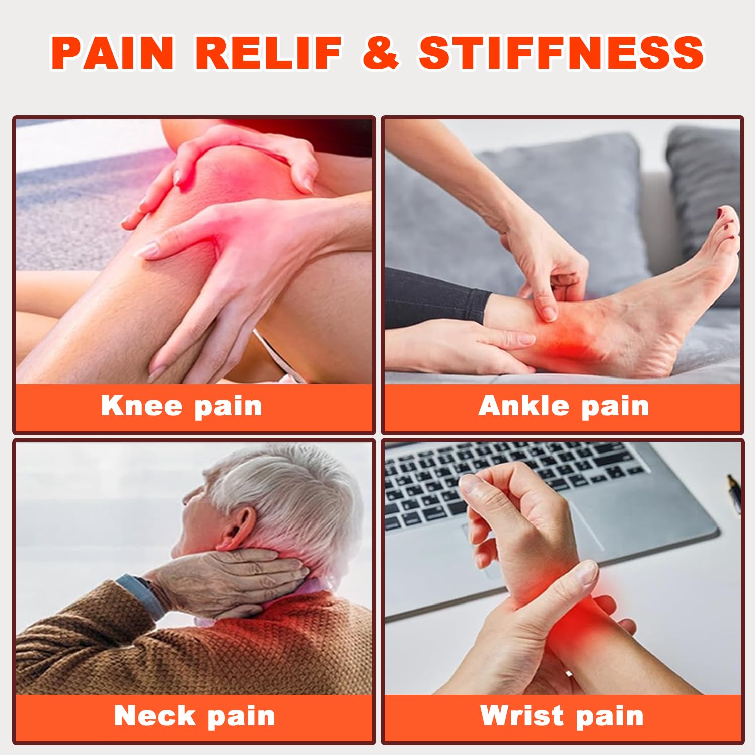 Weiyitec neck wrap worn on the neck for hands-free therapy.