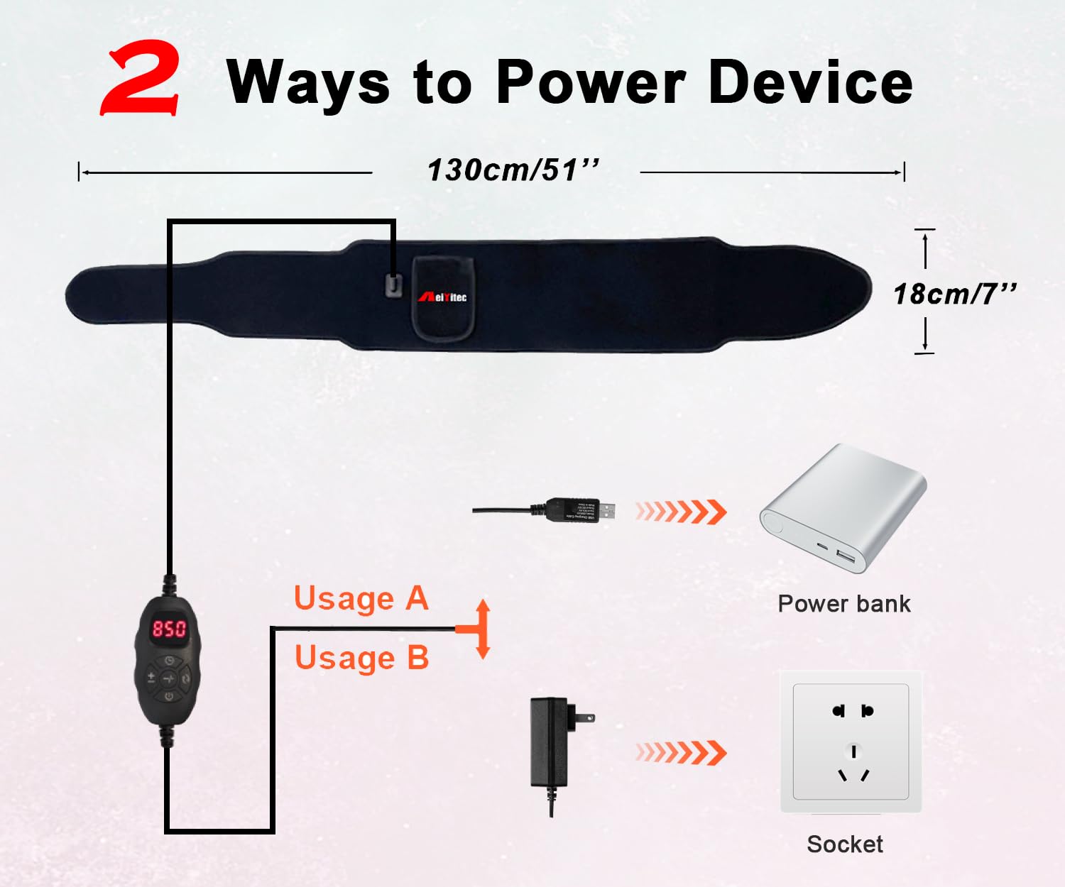 Weiyitec USB-powered setup with easy plug-in and charging
