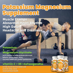 Wekannufod potassium magnesium gummies blueberry flavor close-up suggests tasty daily intake.