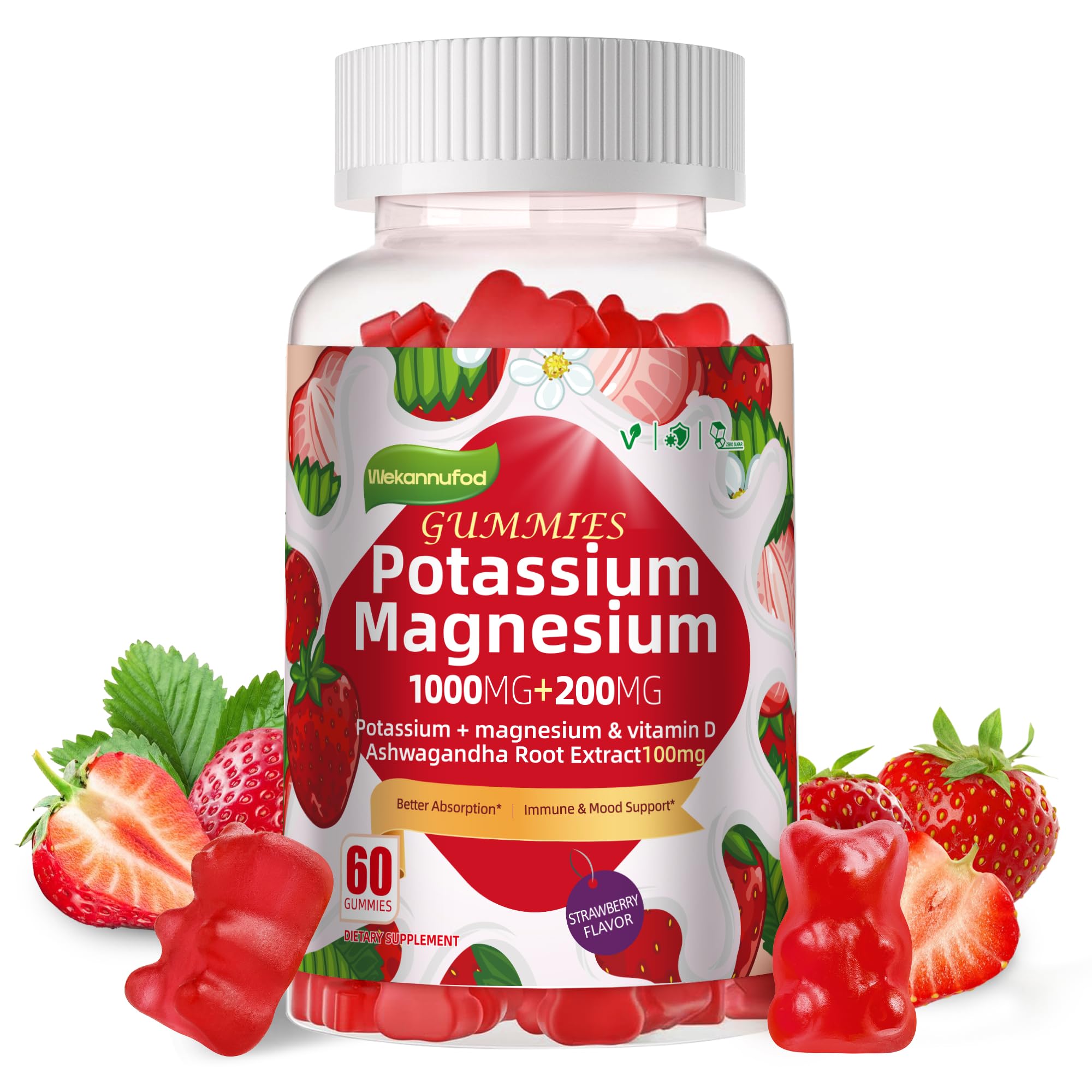 Wekannufod gummies bottle shot highlighting sugar-free daily minerals.