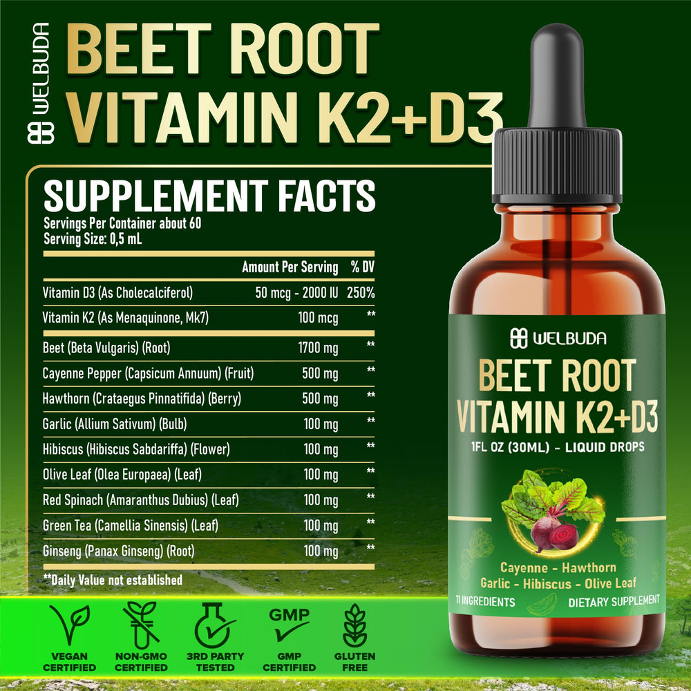 WELBUDA 11in1 Beet Root Liquid — hawthorn and hibiscus close-up